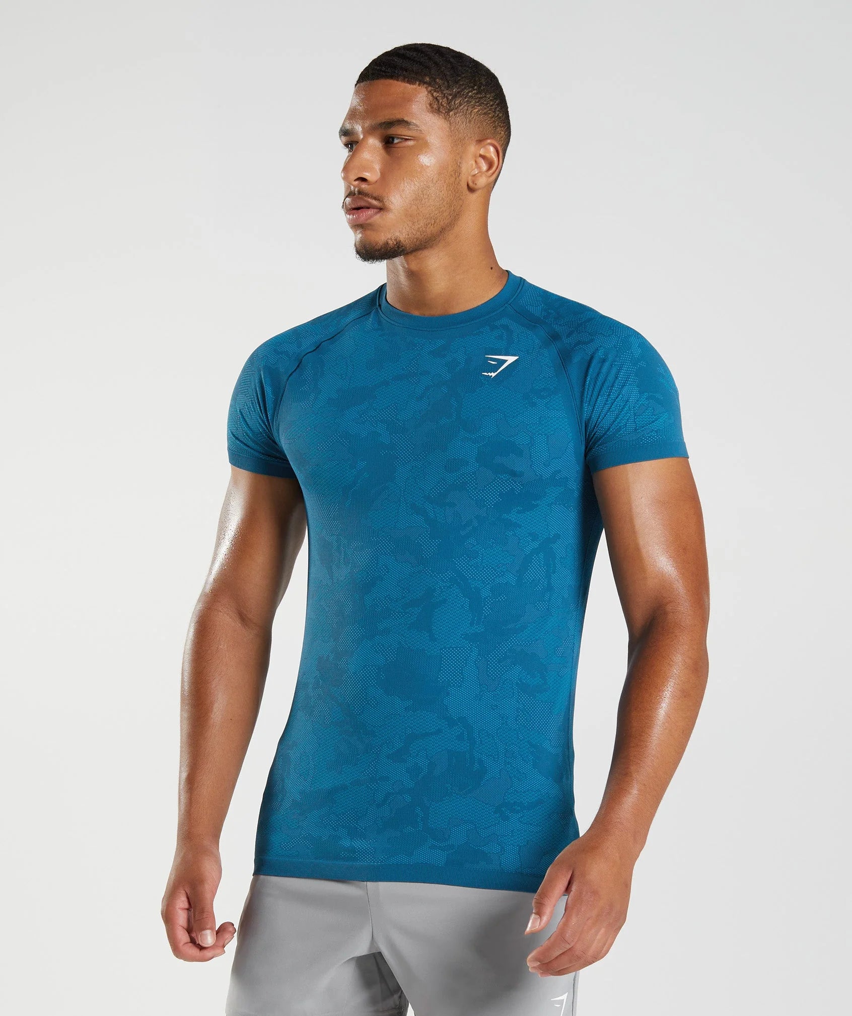 Gymshark Geo Seamless T-Shirt - Pepper Red/Salsa Red