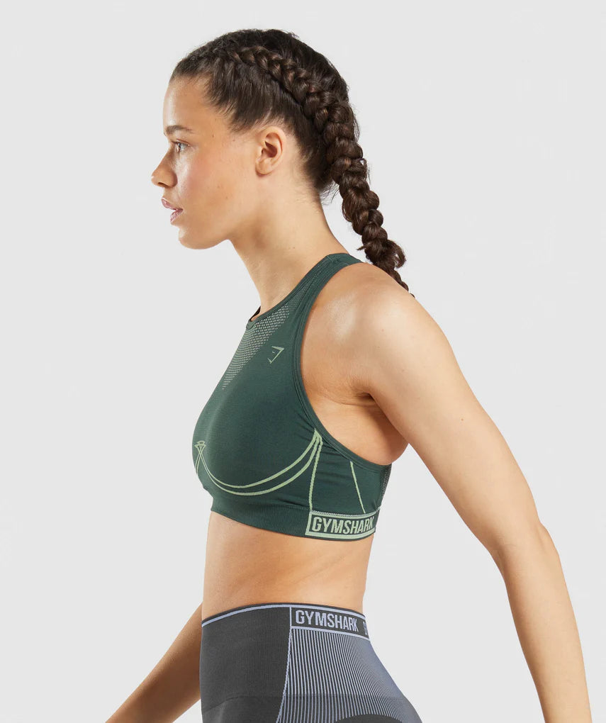 SUJETADOR DEPORTIVO SIN COSTURAS APEX GREEN