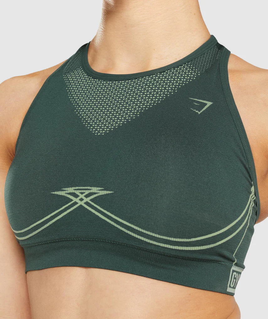 SUJETADOR DEPORTIVO SIN COSTURAS APEX GREEN