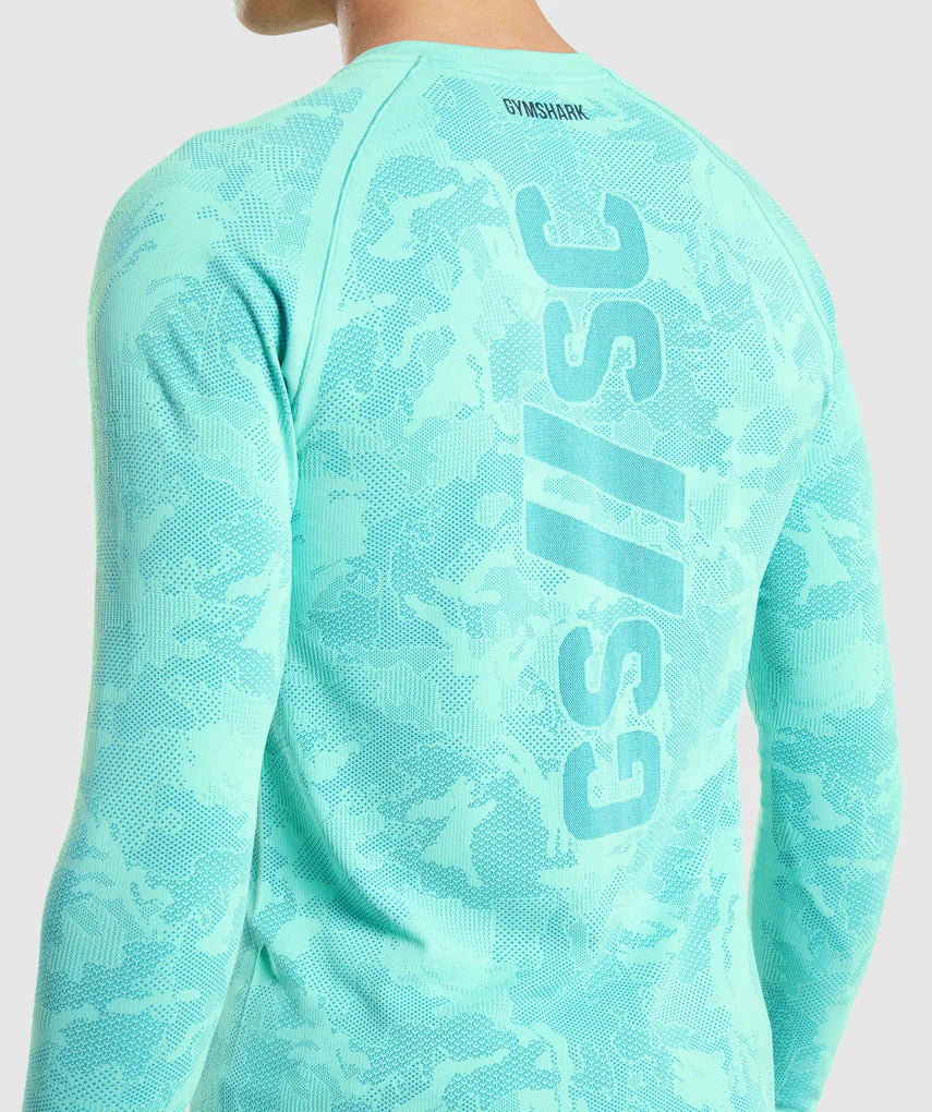 GYMSHARK//STEVE COOK CAMISETA DE MANGA LARGA SIN COSTURAS