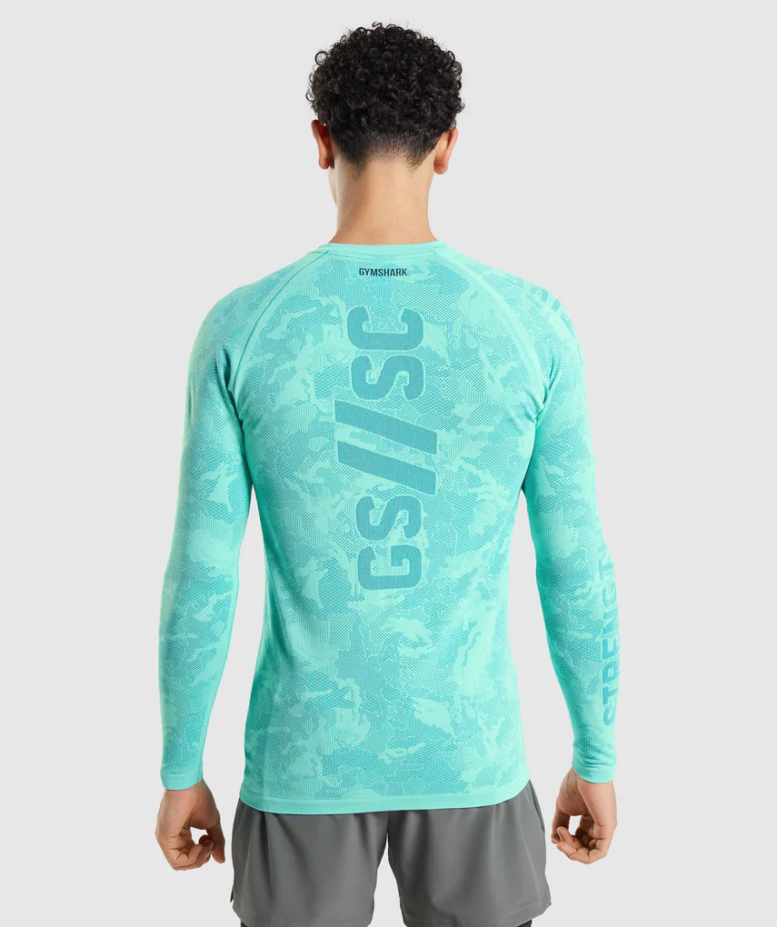 GYMSHARK//STEVE COOK CAMISETA DE MANGA LARGA SIN COSTURAS